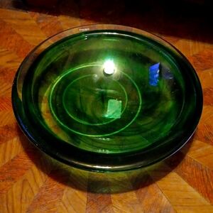 NWOB KOSTA BODA ANNA EHRNER "ATOLL" GREEN BOWL 12"